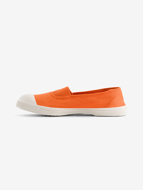 TENNIS ELASTIQUE FEMME  Abricot , Tennis & Chaussures Bensimon