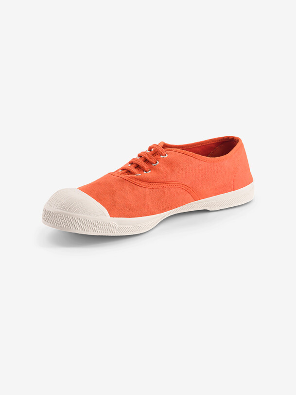 TENNIS LACET FEMME  Abricot , Tennis & Chaussures Bensimon