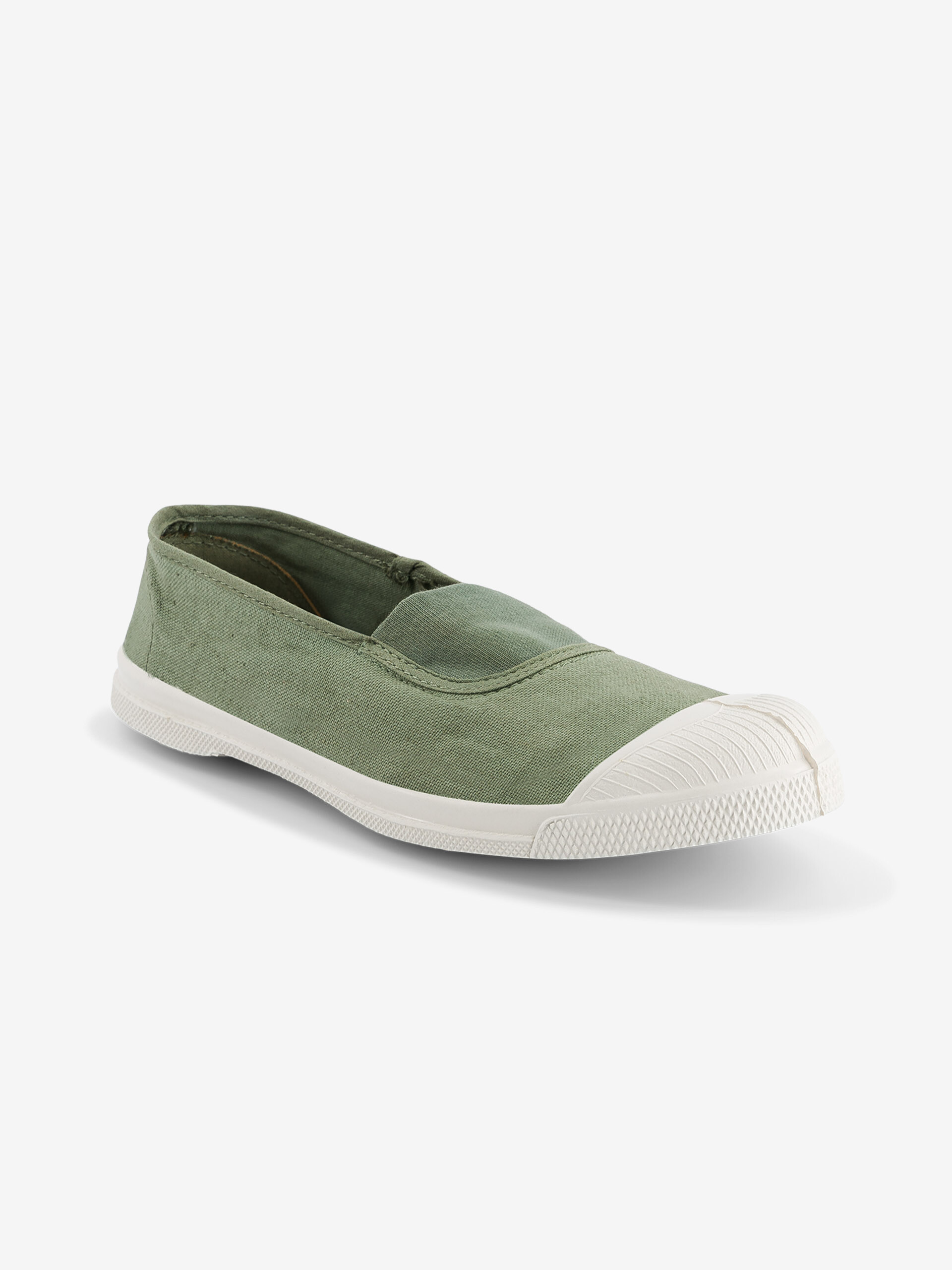 TENNIS ELASTIQUE FEMME  Sauge , Tennis & Chaussures Bensimon