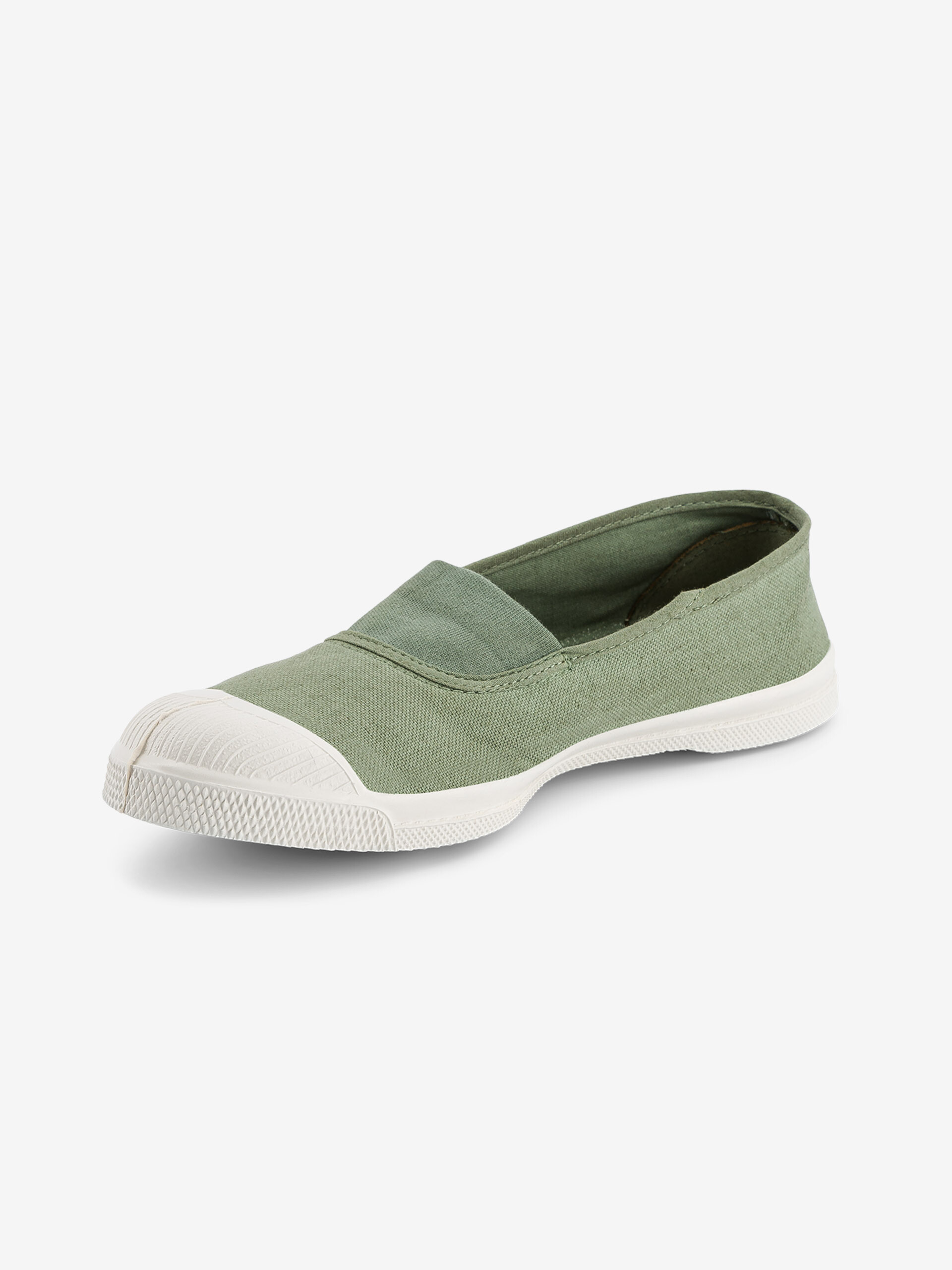 TENNIS ELASTIQUE FEMME  Sauge , Tennis & Chaussures Bensimon