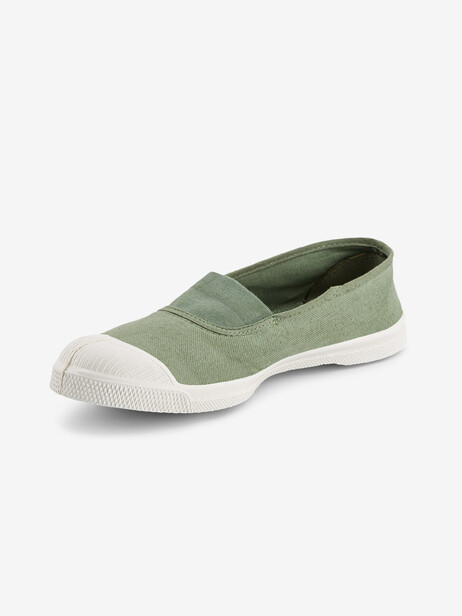 TENNIS ELASTIQUE FEMME  Sauge , Tennis & Chaussures Bensimon