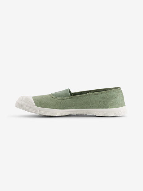 TENNIS ELASTIQUE FEMME  Sauge , Tennis & Chaussures Bensimon