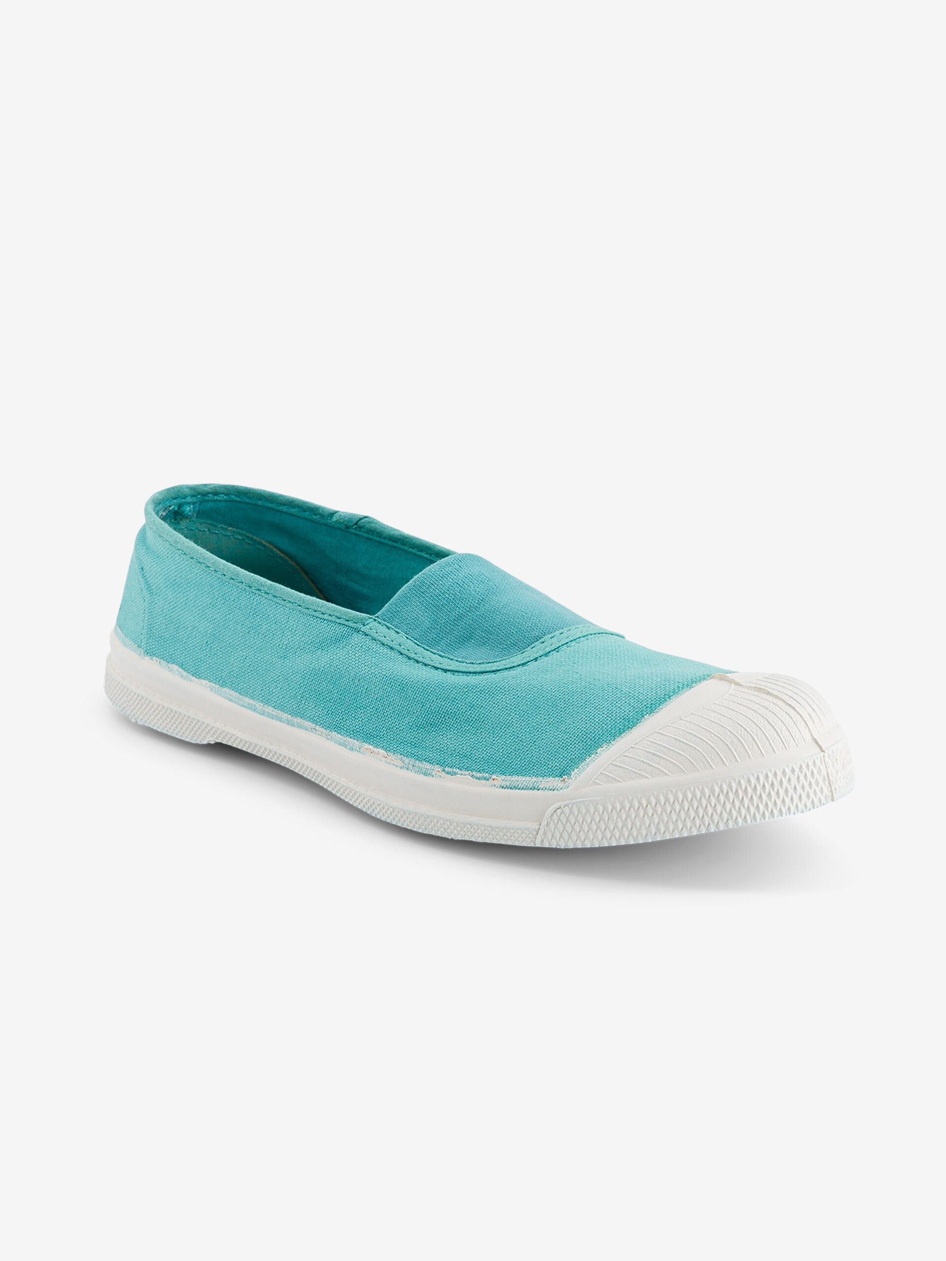TENNIS ELASTIQUE FEMME  Turquoise , Tennis & Chaussures Bensimon