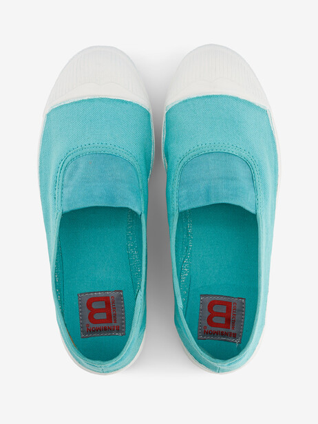 TENNIS ELASTIQUE FEMME  Turquoise , Tennis & Chaussures Bensimon