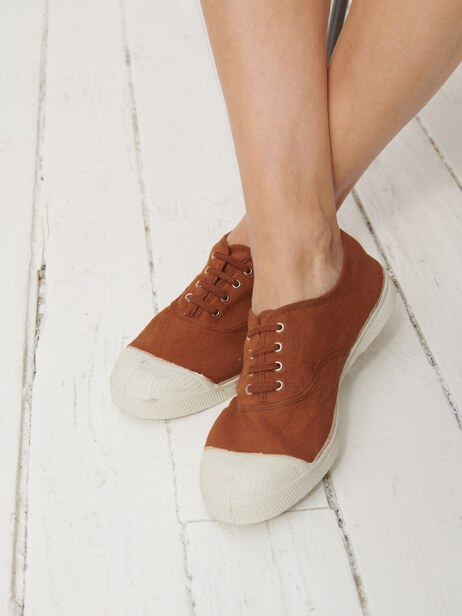 TENNIS LACET FEMME  Cuivre , Tennis & Chaussures Bensimon
