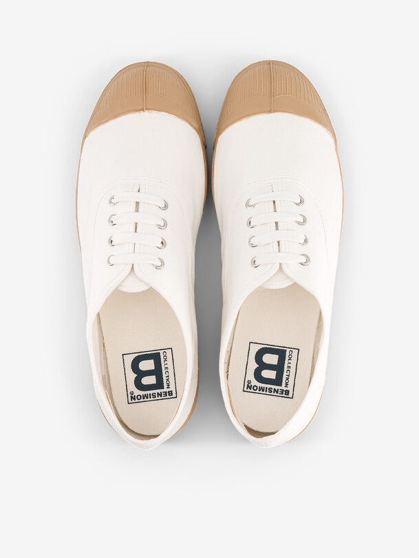 TENNIS LACET FEMME COLORSOLE  Blanc , Tennis & Chaussures Bensimon