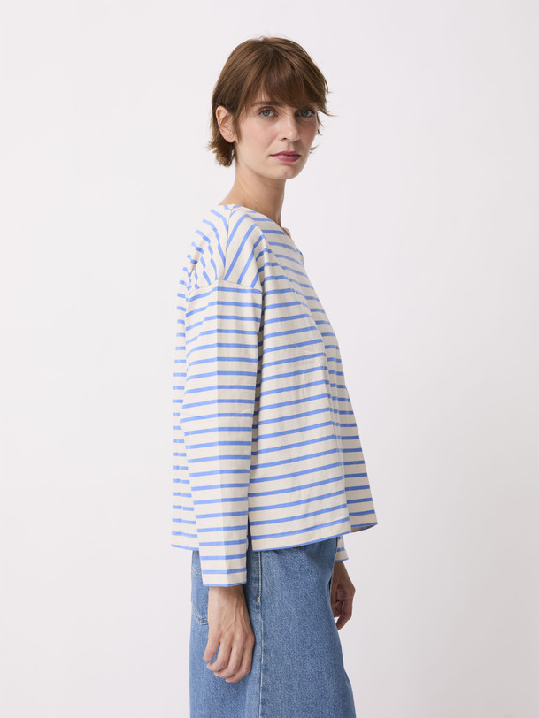 MARINIERE LOICK  Creme/celeste , Pr&ecirc;t-&agrave;-porter Bensimon