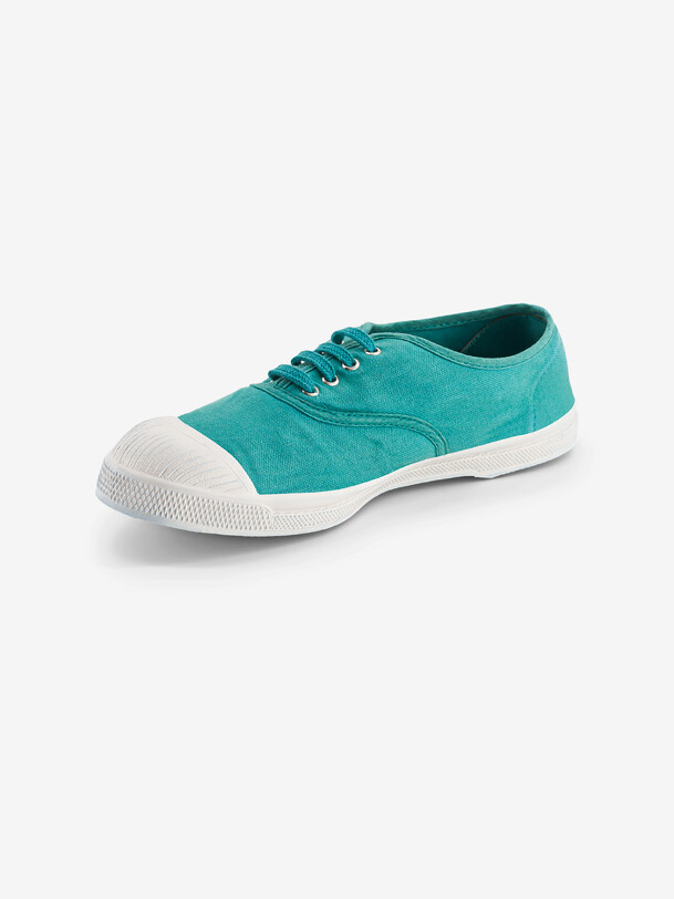 TENNIS LACET FEMME  Turquoise , Tennis & Chaussures Bensimon