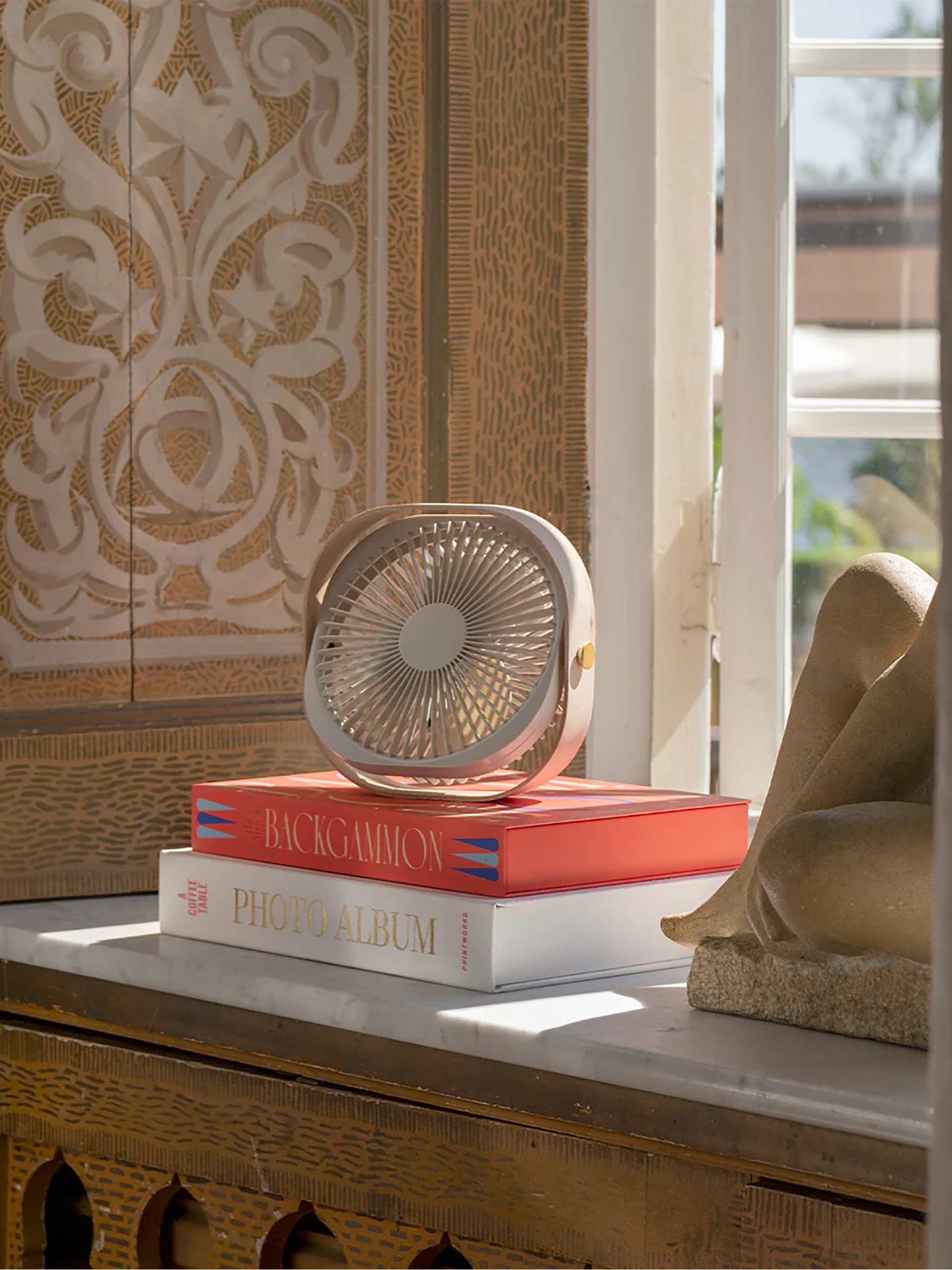 VENTILATEUR PORTABLE FANTASTIC BEIGE - Kubbick (Printworks) Beige , Maison Bensimon