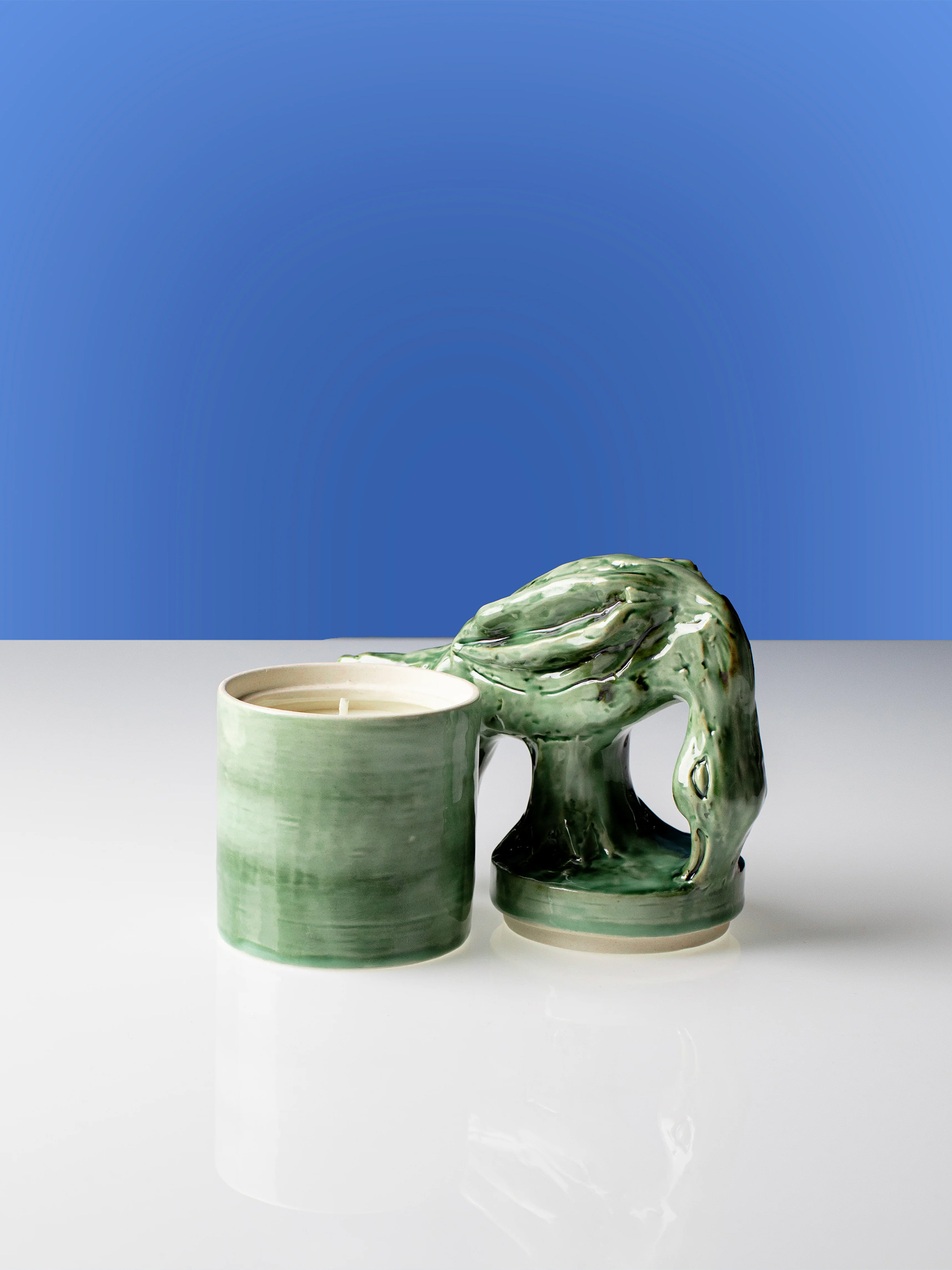 BOUGIE PARFUM&Eacute;E S &ndash; GREEN SONATA - Serax  Vert , Maison Bensimon