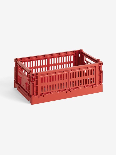 PANIER COLOUR CRATE S POLYPROPYLENE RECYCLE ROUGE - Hay  Rouge , Maison Bensimon