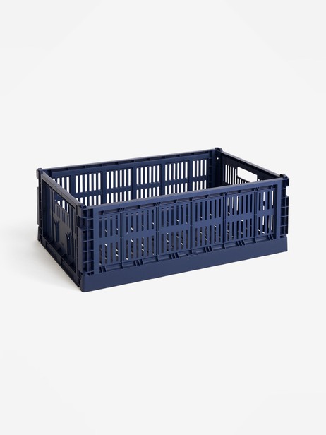 PANIER COLOUR CRATE M POLYPROPYLENE RECYCLE MARINE - Hay  Marine , Maison Bensimon