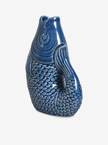 VASE POISSON BLEU - Opjet  Bleu , Maison Bensimon