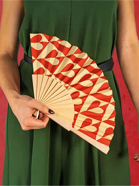 EVENTAIL COEURS ROUGE - WD Lifestyle EasyLife  Rouge , Maison Bensimon