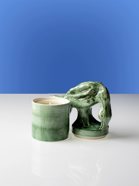 BOUGIE PARFUM&Eacute;E S &ndash; GREEN SONATA - Serax  Vert , Maison Bensimon