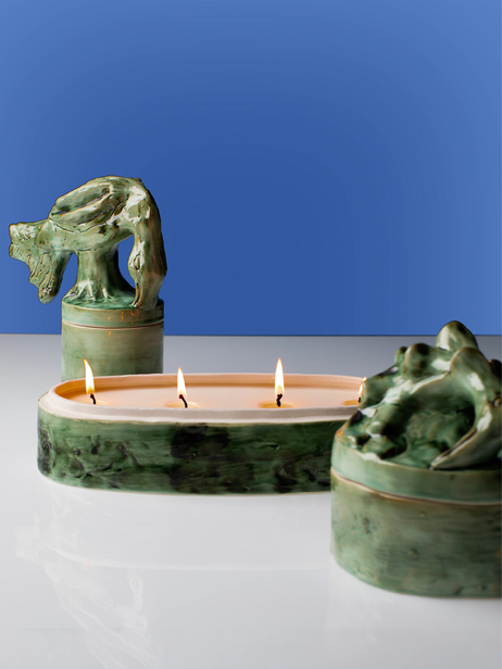 BOUGIE PARFUM&Eacute;E S &ndash; GREEN SONATA - Serax  Vert , Maison Bensimon