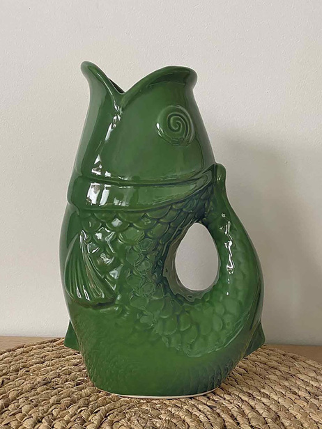 VASE POISSON KAKI - Opjet  Kaki , Maison Bensimon