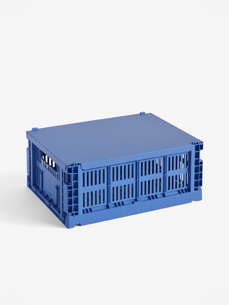 COUVERCLE METAL BLEU ELECTRIQUE - COLOUR CRATE - Hay  Bleu , Maison Bensimon