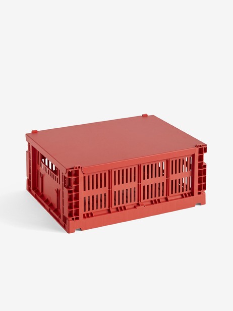 COUVERCLE METAL ROUGE - COLOUR CRATE - Hay  Rouge , Maison Bensimon