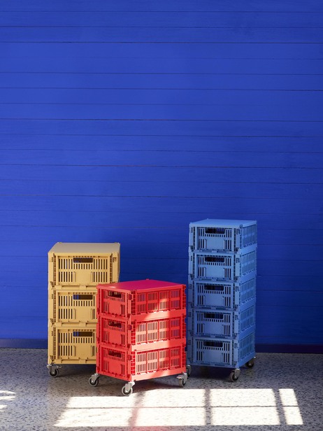 COUVERCLE METAL ROUGE - COLOUR CRATE - Hay  Rouge , Maison Bensimon
