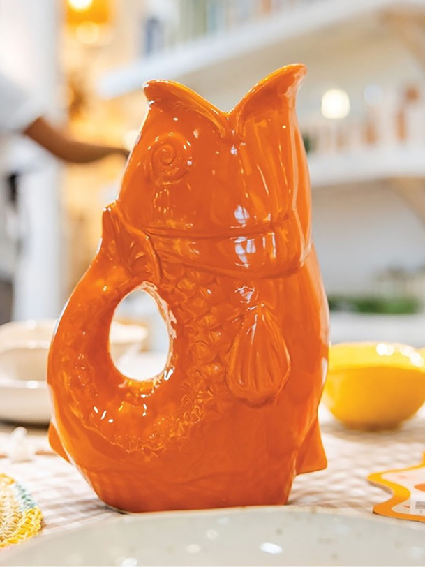 VASE POISSON ORANGE - Opjet  Orange , Maison Bensimon