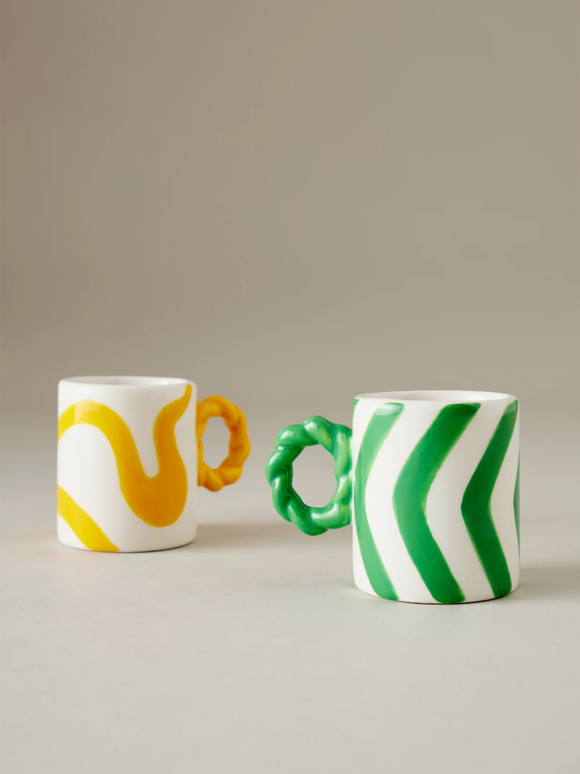 SET DE 2 TASSES ESPRESSO ROSARIO - Que Rico / Optiplast  Vert , Maison Bensimon