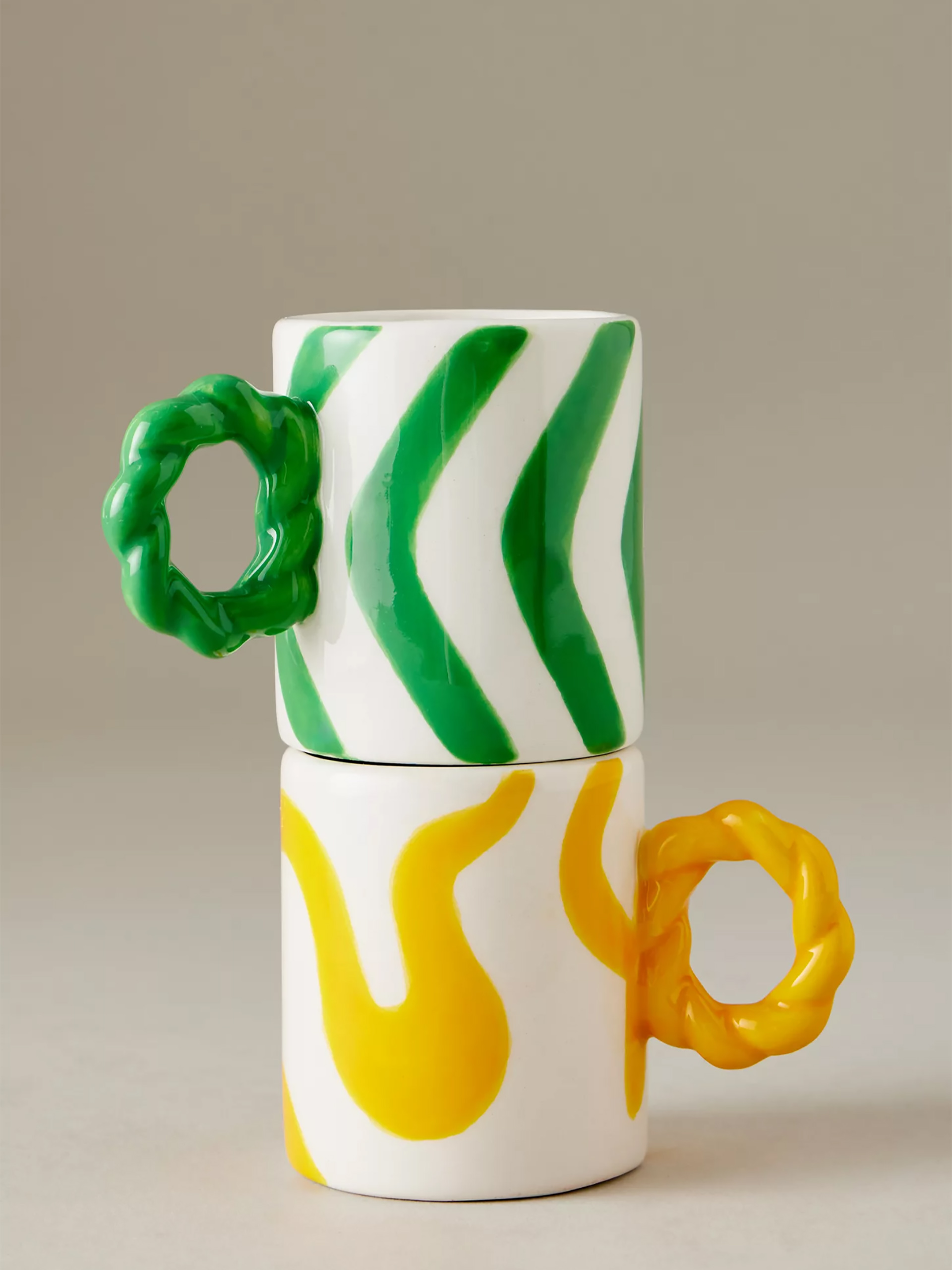 SET DE 2 TASSES ESPRESSO ROSARIO - Que Rico / Optiplast  Vert , Maison Bensimon