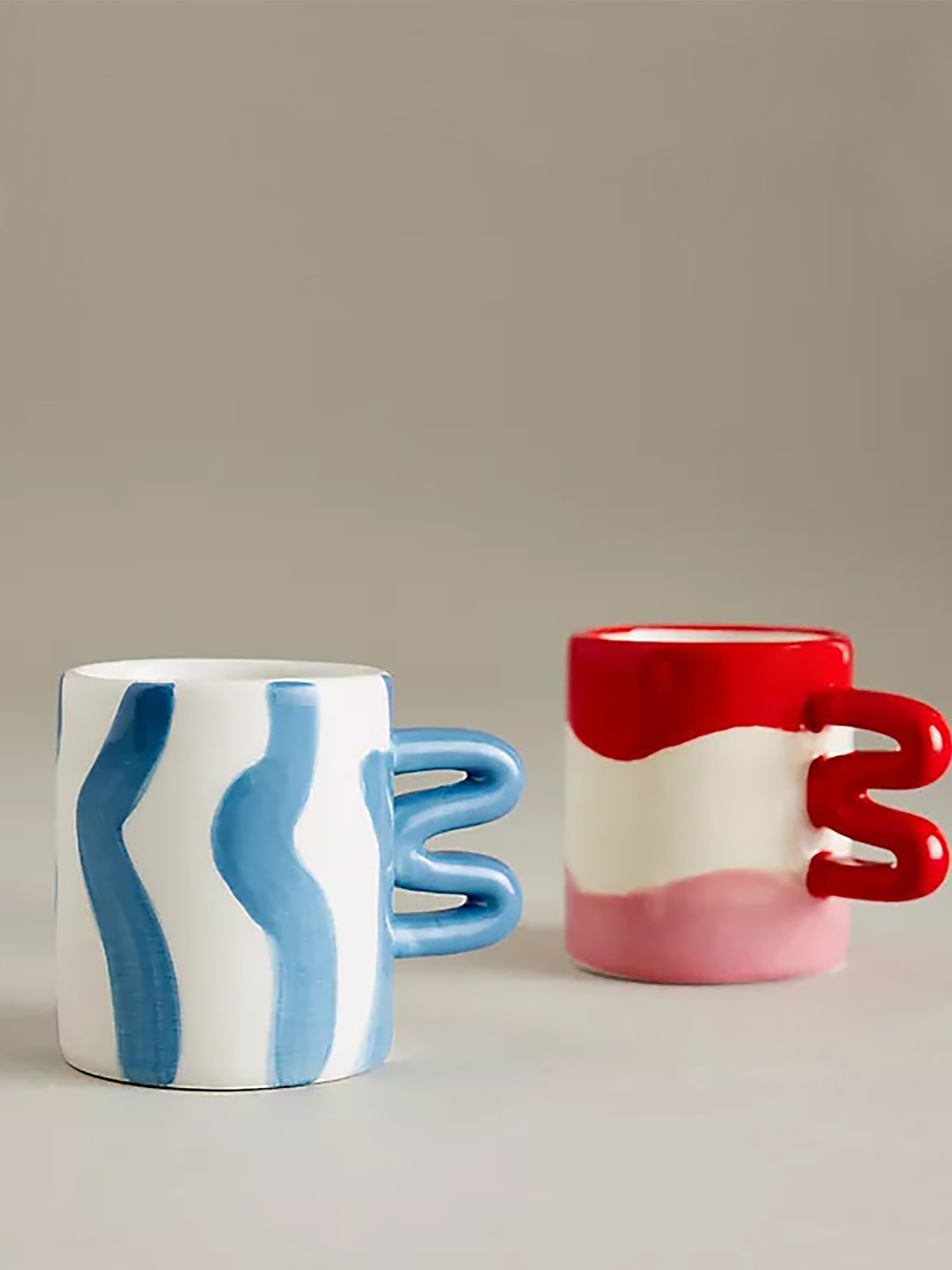 SET DE 2 TASSES ESPRESSO AURORA - Que Rico / Optiplast  Bleu , Maison Bensimon