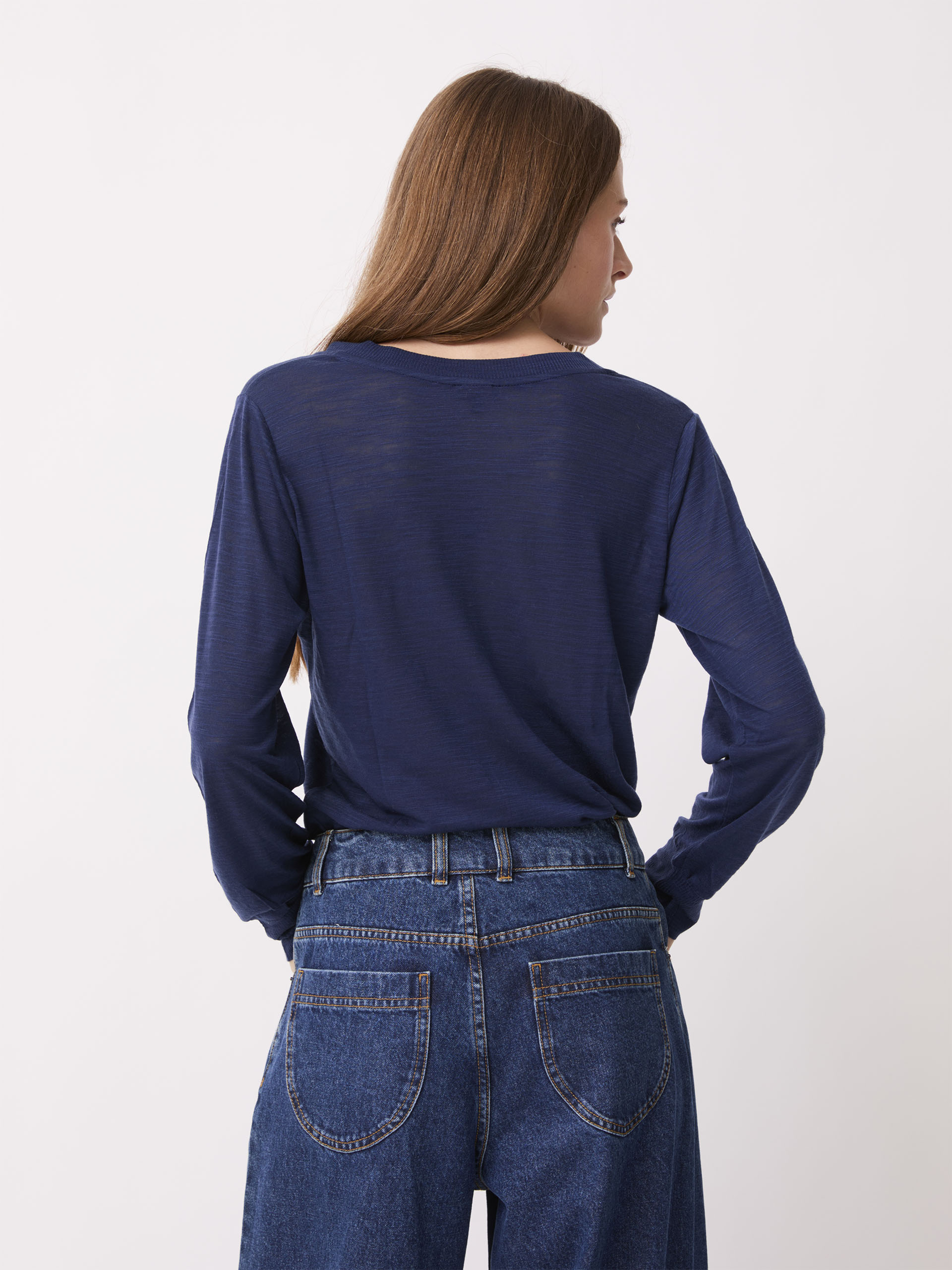 T-SHIRT HARRIS ML  Bleu nuit , Pr&ecirc;t-&agrave;-porter Bensimon