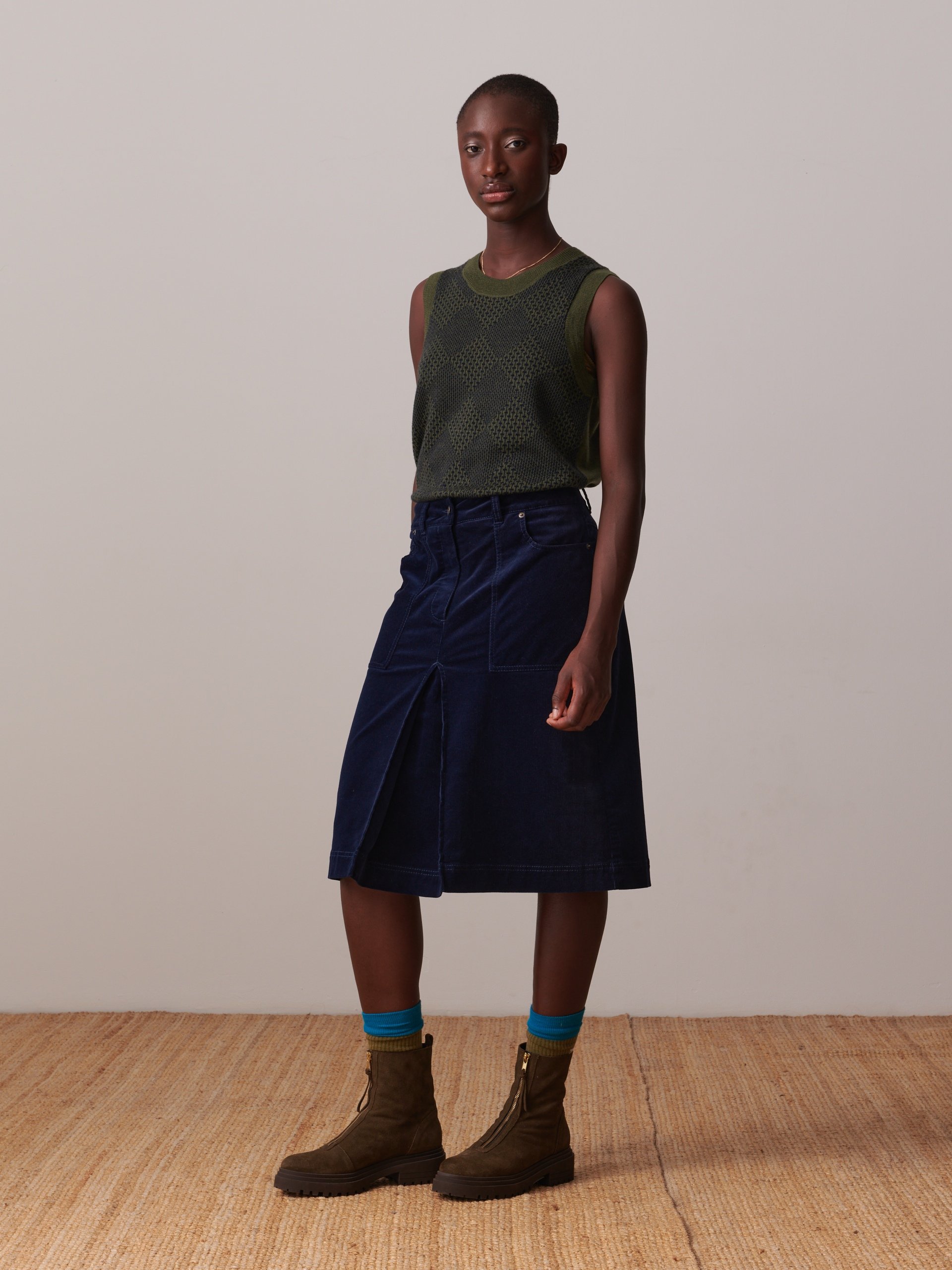 JUPE MIA Bleu nuit , Prêt-à-porter Bensimon