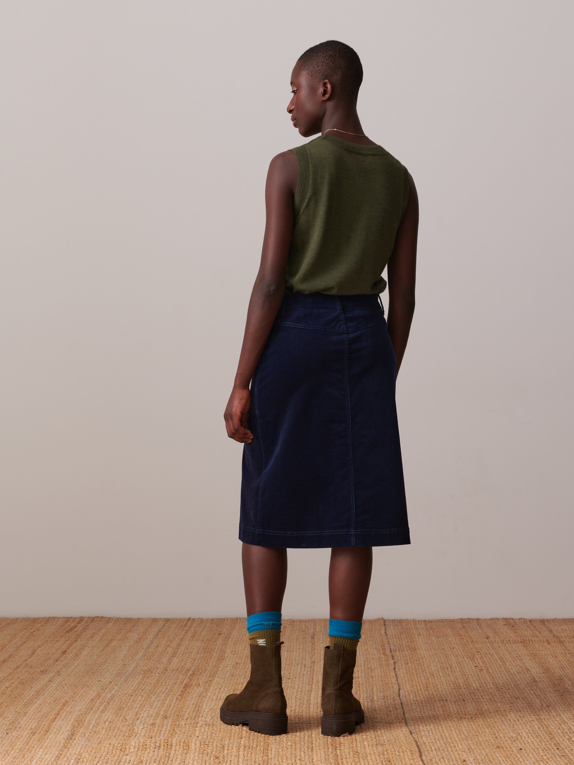 JUPE MIA Bleu nuit , Prêt-à-porter Bensimon