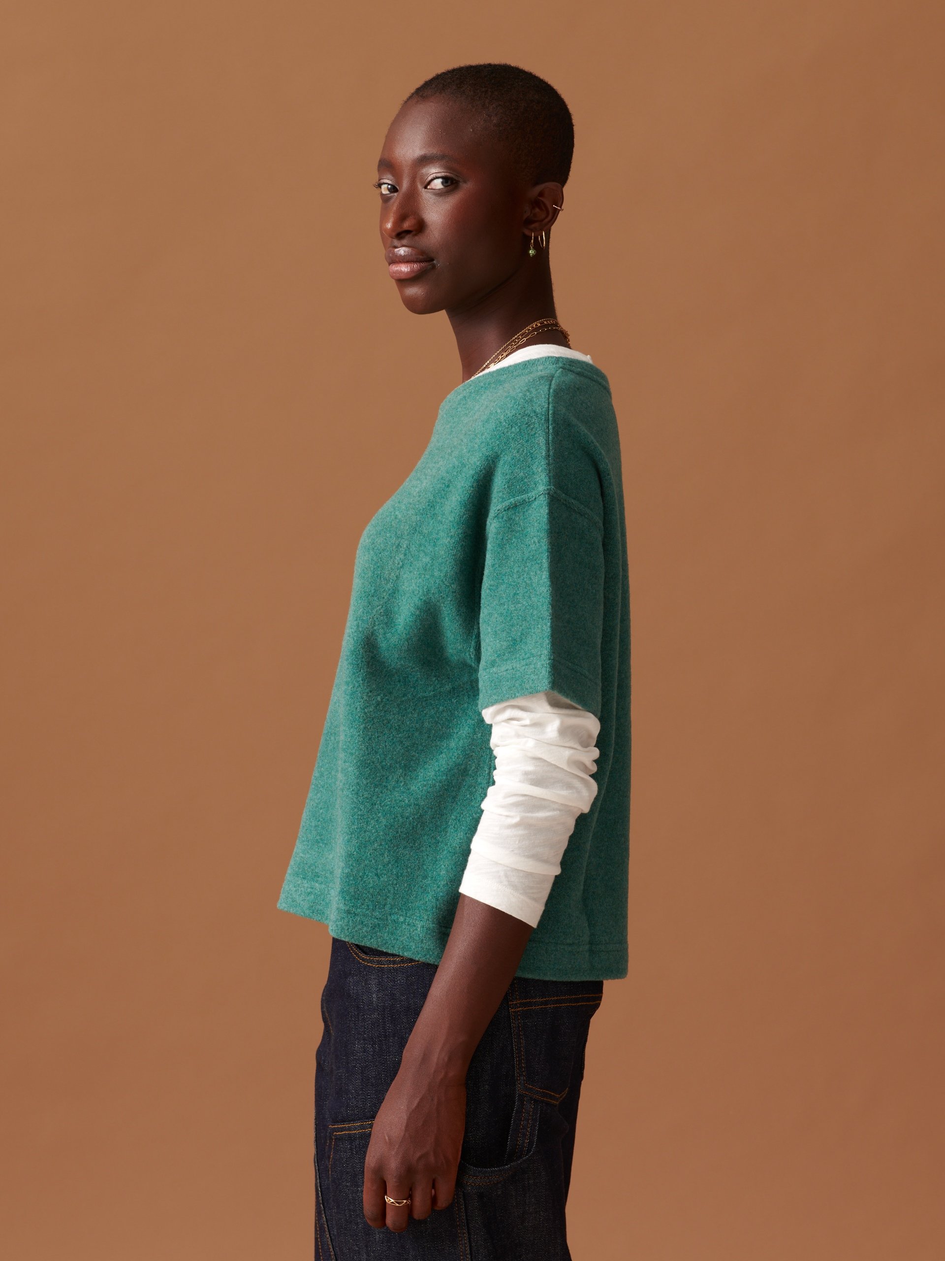 PULL MARTIN  Bleu-vert , Pr&ecirc;t-&agrave;-porter Bensimon