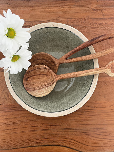 COUVERT A SALADE MARTELES EN BOIS - Opjet  Naturel , Maison Bensimon