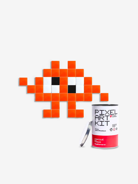 PIXEL ART ALIEN ORANGE - Kubbick  Orange , Maison Bensimon