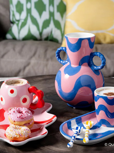 TASSE ESPRESSO JUANITA - Que Rico / Optiplast  Rose , Maison Bensimon