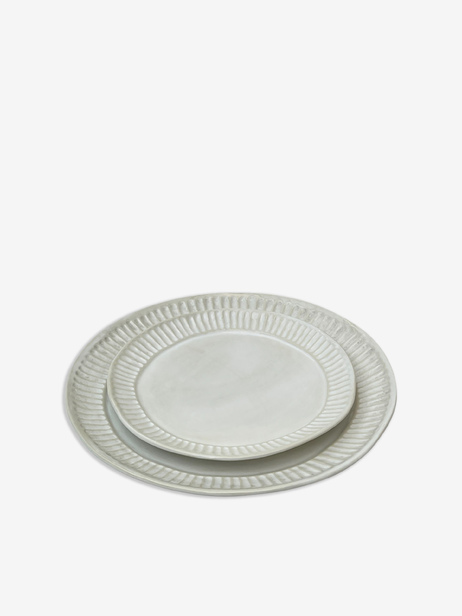 Petite assiette en c&eacute;ramique Cardboard - Bazar de Luxe  Blanc , Maison Bensimon
