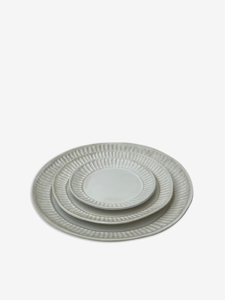 Petite assiette en c&eacute;ramique Cardboard - Bazar de Luxe  Blanc , Maison Bensimon