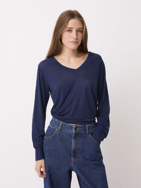 T-SHIRT HARRIS ML  Bleu nuit , Pr&ecirc;t-&agrave;-porter Bensimon