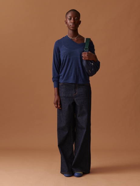 T-SHIRT HARRIS ML  Bleu nuit , Pr&ecirc;t-&agrave;-porter Bensimon
