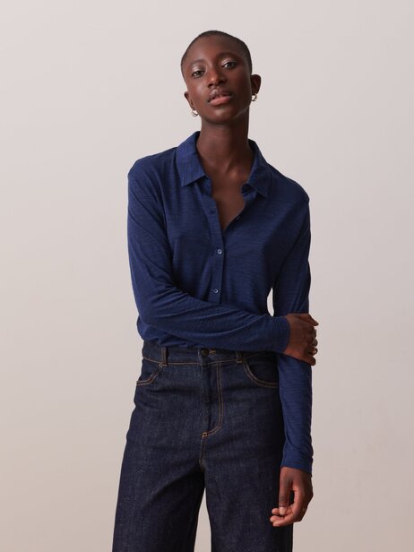 CHEMISE CYLENA  Bleu nuit , Pr&ecirc;t-&agrave;-porter Bensimon