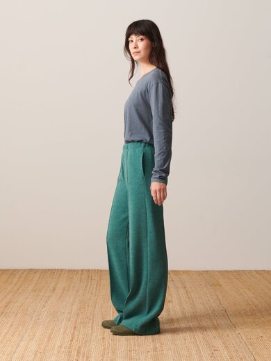 PANTALON LUCKYLON  Bleu-vert , Prêt-à-porter Bensimon