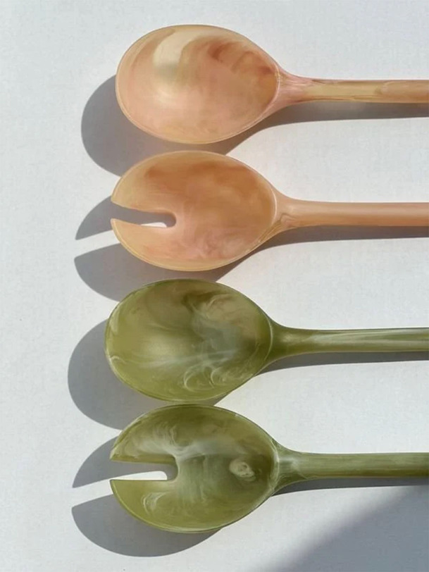 COUVERTS A SALADE - OLIVE SET - THE ECLECTIC LIFESTYLE Olive , Maison Bensimon