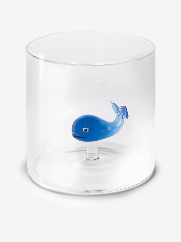 VERRE FIGURINE BALEINE - WD Lifestyle EasyLife  Bleu , Maison Bensimon