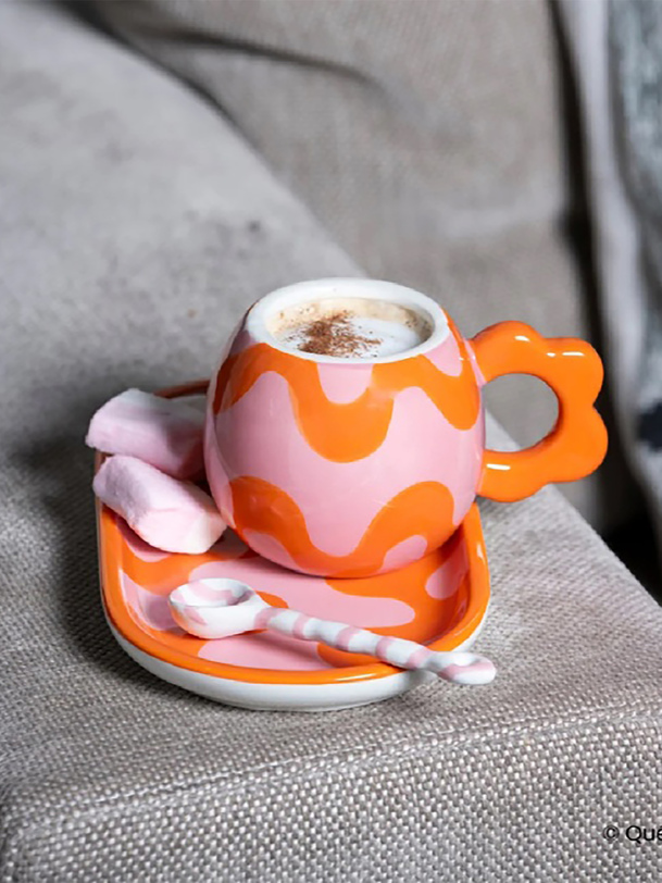 TASSE ESPRESSO JUANITA - Que Rico / Optiplast  Orange , Maison Bensimon