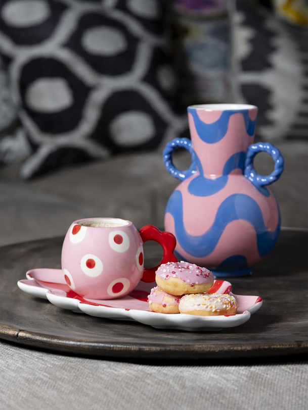 TASSE ESPRESSO JUANITA - Que Rico / Optiplast  Rose , Maison Bensimon