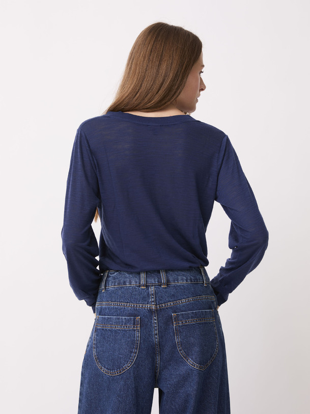 T-SHIRT HARRIS ML  Bleu nuit , Pr&ecirc;t-&agrave;-porter Bensimon