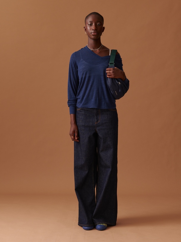 T-SHIRT HARRIS ML  Bleu nuit , Pr&ecirc;t-&agrave;-porter Bensimon