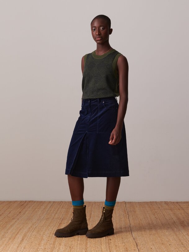 JUPE MIA Bleu nuit , Prêt-à-porter Bensimon