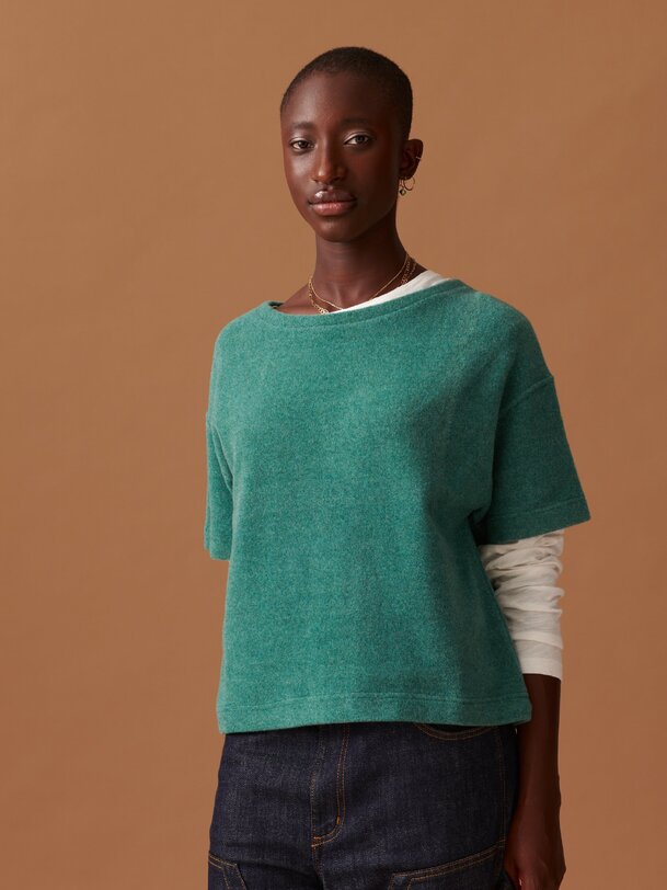 PULL MARTIN  Bleu-vert , Pr&ecirc;t-&agrave;-porter Bensimon
