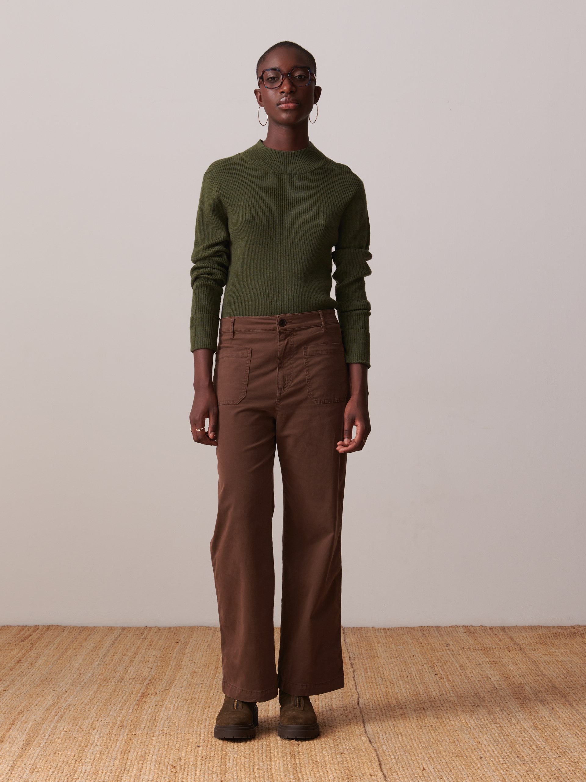 PANTALON BLUA  Chocolat , Pr&ecirc;t-&agrave;-porter Bensimon